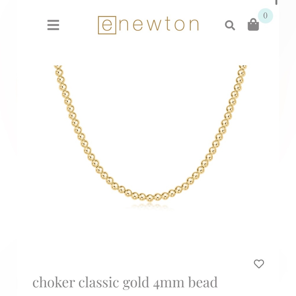 NWT Enewton 17” 4mm Gold Beaded Choker